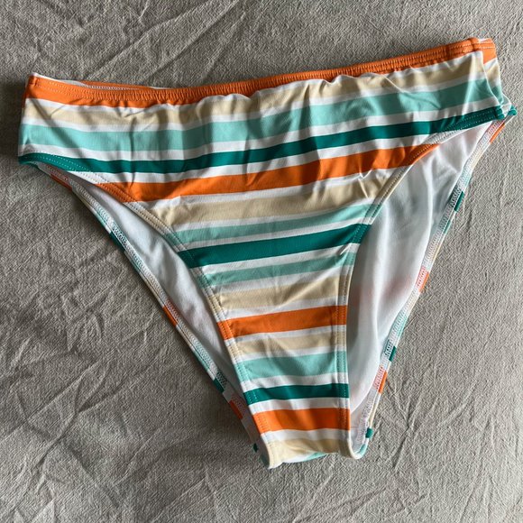 Roxy Two Piece Striped Bathing Suit S - Picture 3 of 12